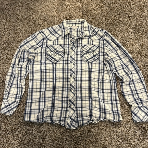 Mens True Religion plaid button down shirt - Picture 1 of 4